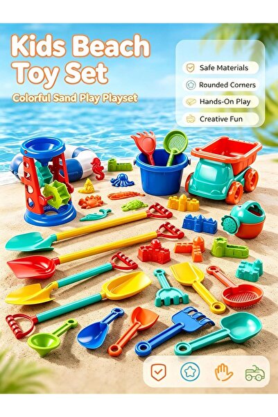 Generic Beach Toys for Kids,32Pcs Sand Toys Set Includes Watering Can, Sifter...