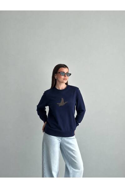 Noble Kids&Boutique Bright Stone Embellished Bird Figured Relaxed Fit Women's...