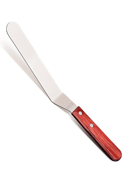 TRAMONTINA 7 Inches Stainless Steel Baker's Spatula with Treated Red Polywood...
