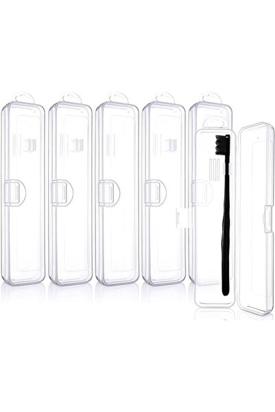 EXCEFORE 6 Pieces Travel Toothbrush Case Portable Toothbrush Holder Hard Plas...