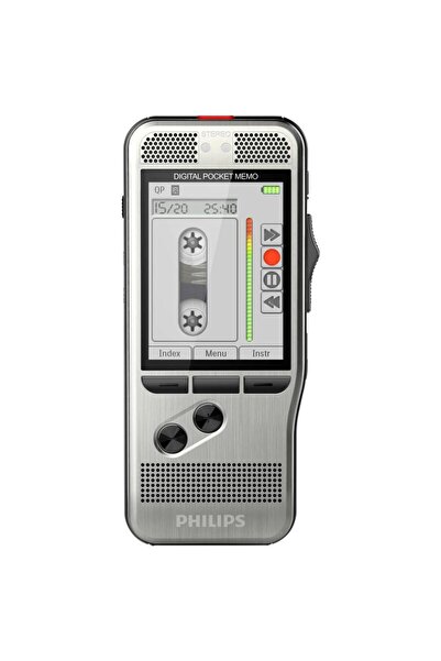 Philips DPM7200/02 Reportofon Digital, Mufă Jack de 3,5 mm, Argintiu/Negru