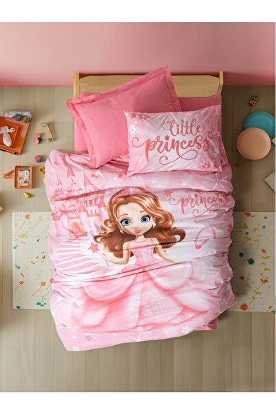Cotton Box Rf Junior -Gimbiya Pink- Single Duvet Cover Set with Elastic Sheets