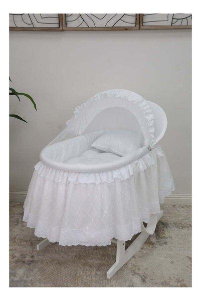 Fun Moment Lace Moses Basket with Stand for Your Baby's Comfort and Safety