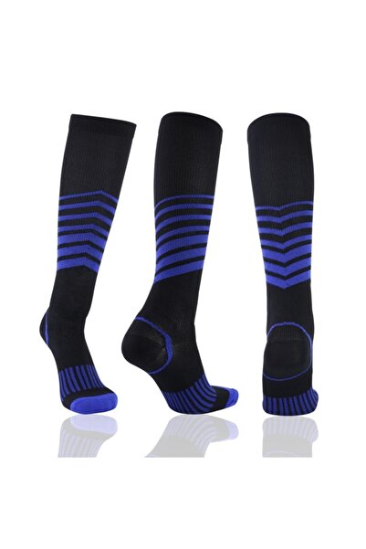 Choice جوارب ضاغطة طبية QYS023-Blue مقاس L-XL (41-45 أوروبي) لعلاج الدوالي، ج...