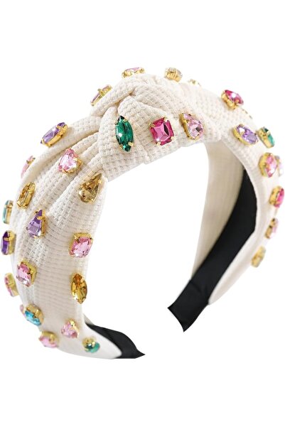 ASKIND Jeweled Knotted Headband for Women Girls, Sparkly Crystal Rhinestone H...
