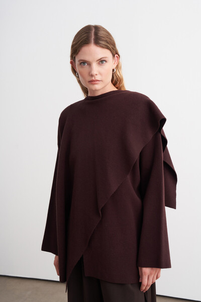 VESNA Shawl Detailed Knitwear Cardigan