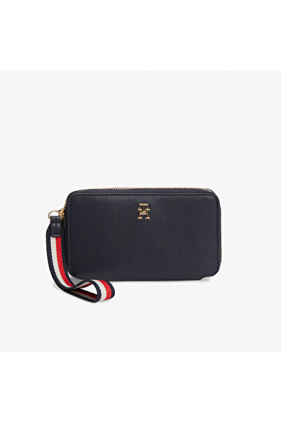 Tommy Hilfiger TH LOGOTAPE COMPACT ZIP AROUND Γυναικείο Μπλε Πορτοφόλι - AW0A...