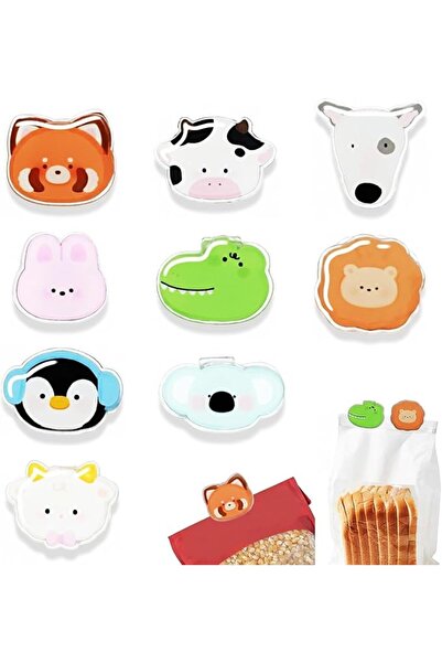 KASTWAVE 9Pcs Cute Chip Clips, Animal Shaped Bag Clamps, Food Preservation Cl...
