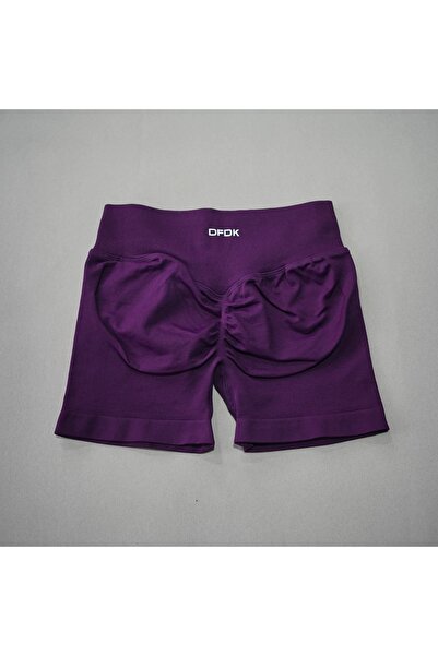 Choice M grape purple DFDK Women High Waist Yoga Shorts Scrunch Butt Lift Wor...