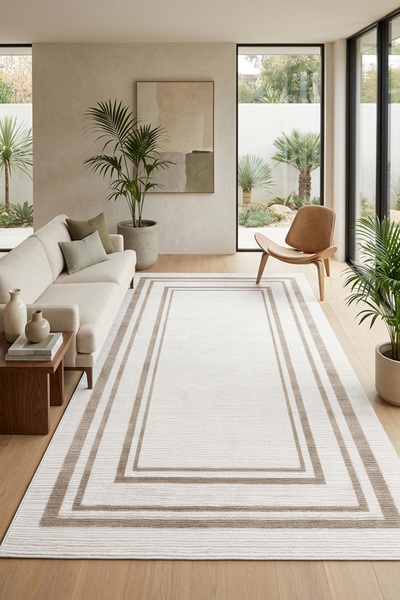 West Home Makinede Yıkanabilir Kaymaz Taban Leke Tutmaz Dijital Salon Mutfak Balkon Halısı ve Yolluk