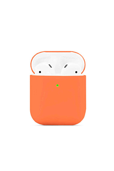 OEM Husă Apple, din silicon pentru AirPods Omax D08df3, Alb - Portocaliu
