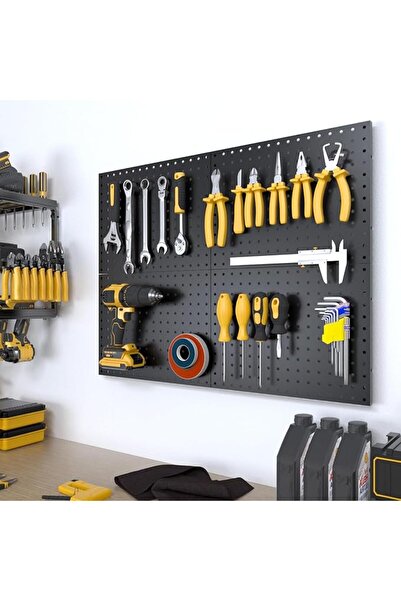XICEN Pegboard Combination Kit, 4 Pack Metal Pegboard Panels with 50 Hooks, B...