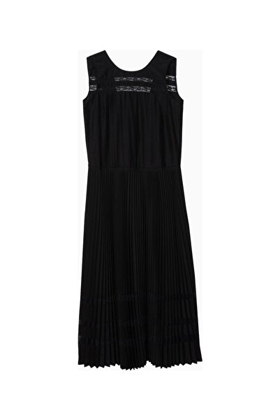 3.1 Phillip Lim Pleated A-Line Lace Detailed Design Midi Women's Dress