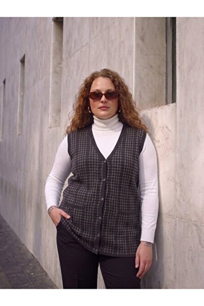 onno style women Plus Size Woolly Pigeon Feather Pattern Colorful Steel Knitt...