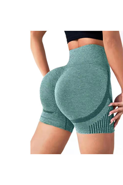 Choice S/M Green Women Yoga Shorts High Waist Workout Shorts Fitness Yoga Lif...