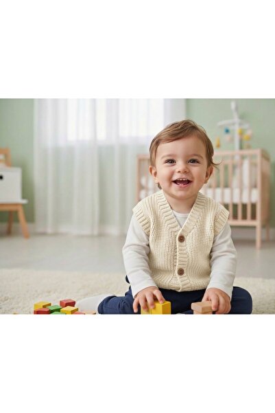 Nimini Kids New Season Yumoş Knitwear Thessaloniki Knitted Baby Boy Vest (0-5...
