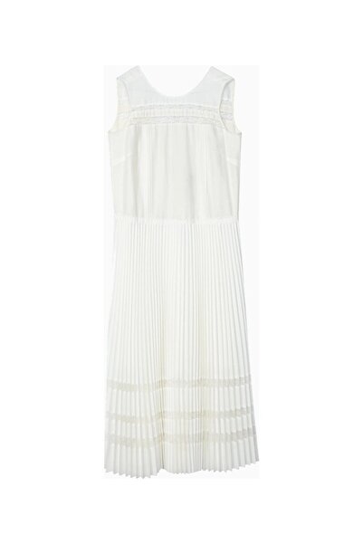 3.1 Phillip Lim Pleated A-Line Lace Detailed Design Midi Women's Dress