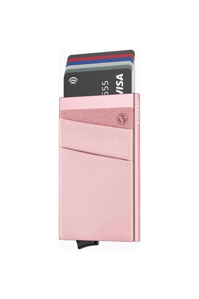 VULKIT Rfid Protected Mini Unisex Card Holder Wallet with Coin Compartment