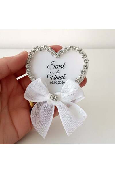Mekece Nikah Şekeri Magneti Nks-327A Arkası Boyalı Kristal Taş Döşeme Şeffaf ...