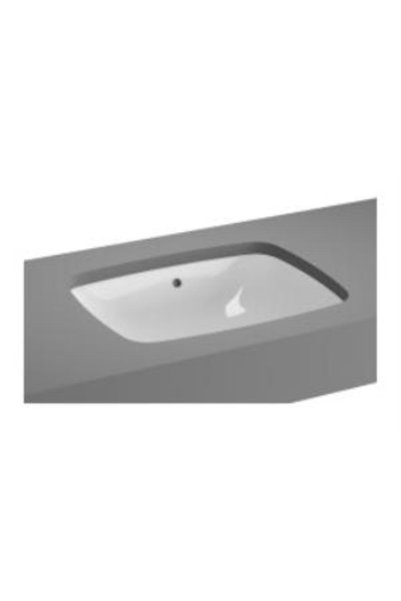 VitrA Metropole Tezgahaltı Lavabo 5667B003-1083 Dikdörtgen - Kompakt - 50x40 cm - Armatür Deliksiz - Su Taşma Deliksiz - Beyaz