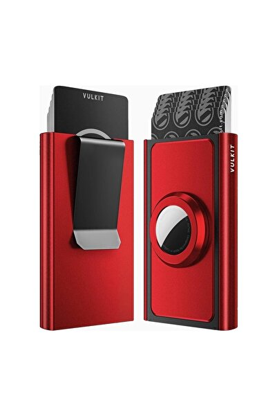 VULKIT Slim Unisex Rfid Protective Card Wallet with Airtag