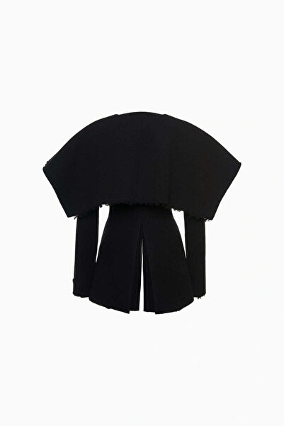 A.W.A.K.E. MODE Women's Black Wool Slim Fit Jacket