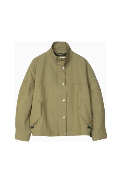 3.1 Phillip Lim Cropped Balloon High Collar Oversize Women's Jacket