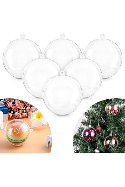GENERAL 20 Pack Valentine's Day Clear Plastic Ornaments Fillable Transparent ...