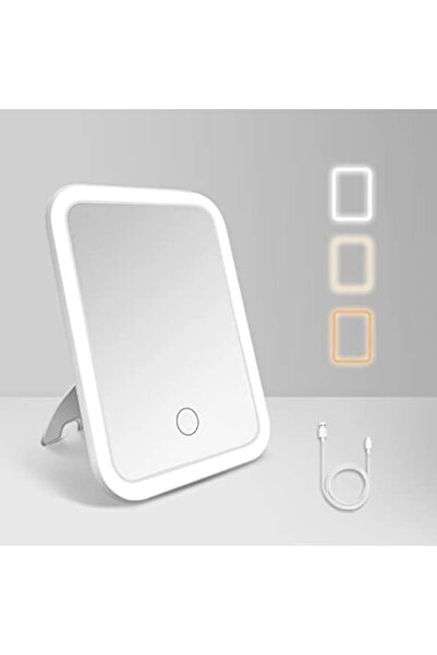 TEKSTAPE Tekstap makeup mirror with adjustable LED lighting, 20 x 13.7 x 3 cm...