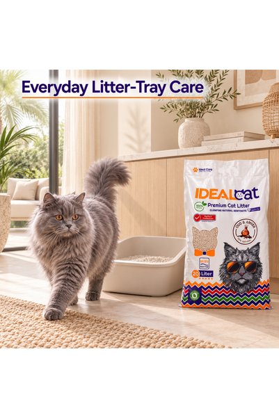 IdealCat IDEAL Cat Natural Bentonite Clumping Cat Litter, Oud & Amber, 20 L, 16.4 kg