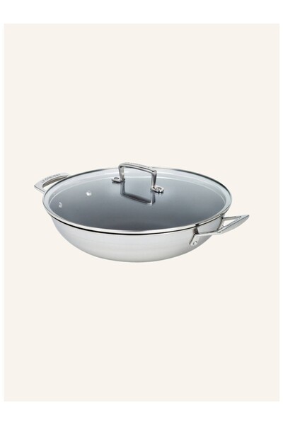 Le Creuset Wok Pan 30 Cm, 3 Ply, Non-Stick, Induction Compatible, Stainless S...