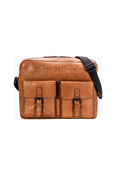 Farmhood Memphis Leather Messenger Briefcase, 38 Cm, with Laptop Compartment,...