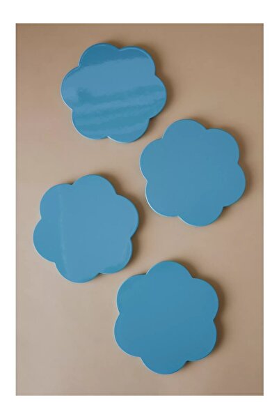 Anthropologie Addison Ross Glossy Lacquered Coasters with Edge Detail, Set of 4