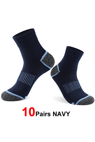Choice US 38-45 10Pairs Navy 20Pairs Men's Large Size Cotton Socks Set 38-45 ...