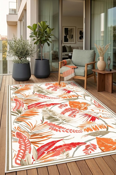 West Home Makinede Yıkanabilir Kaymaz Taban Leke Tutmaz Dijital Salon Mutfak Balkon Halısı ve Yolluk