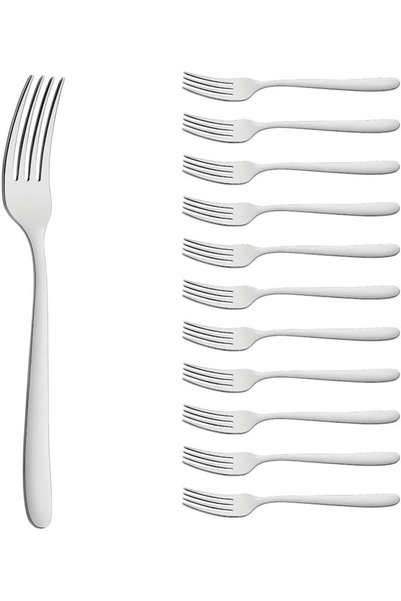 TRAMONTINA Cannes 12-Piece Stainless Steel Dessert Fork Kit