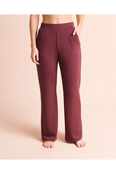 La Vie en Rose Double-knit Straight-leg Pants