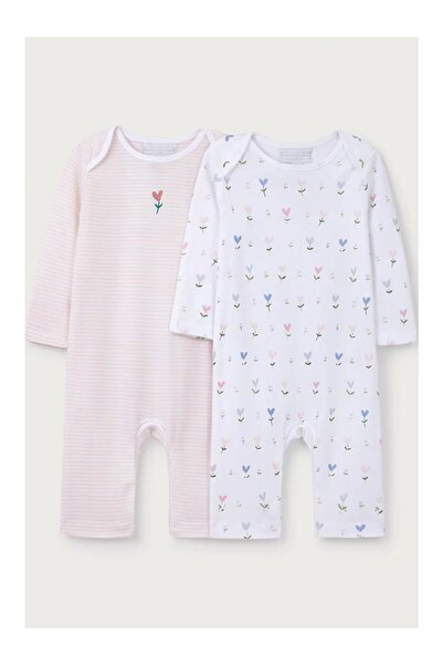 THE WHITE COMPANY Organic Cotton Love Bud Patterned Baby Girl Sleeping Bag Se...