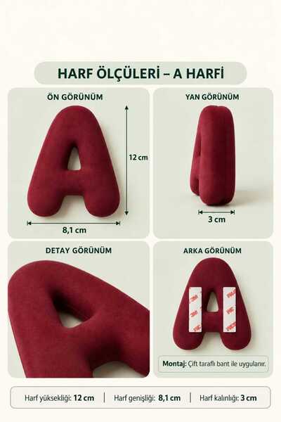 Genel Markalar Kişiye Özel 3D İsim Harfleri – Dekoratif Duvar Süsü, Çocuk Oda...