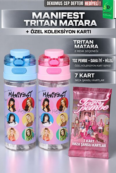 MANİFEST Lisanslı Toz Pembe Collection 500 ML Tritan Matara ve 6'Lı Toz Pembe...