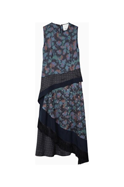 3.1 Phillip Lim Desert Flower Drapeli Patterned Luxury Design Women's Dress