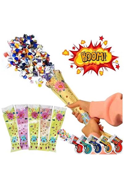 Generic 10 Pcs Auto-Inflate Party Confetti Popper Rolls& Pistol Confetti Popp...
