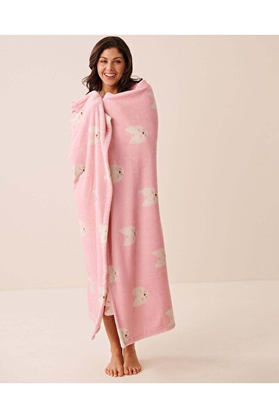 La Vie en Rose Cat Print Soft Plush Blanket