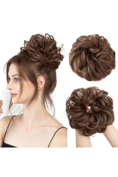 Generic Brand Messy Bun Hair Piece,Elastic Drawstring Curly Chignon Synthetic...