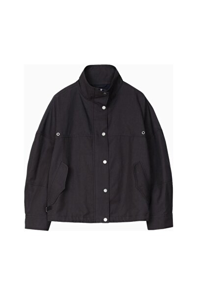 3.1 Phillip Lim Cropped Balloon High Collar Oversize Women's Jacket
