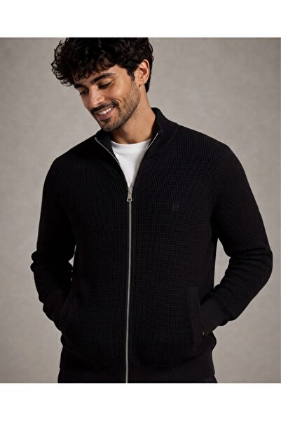 ATKGİYİM Men's Full Zipper Stand Collar Thessaloniki Cardigan - Durable Fabri...