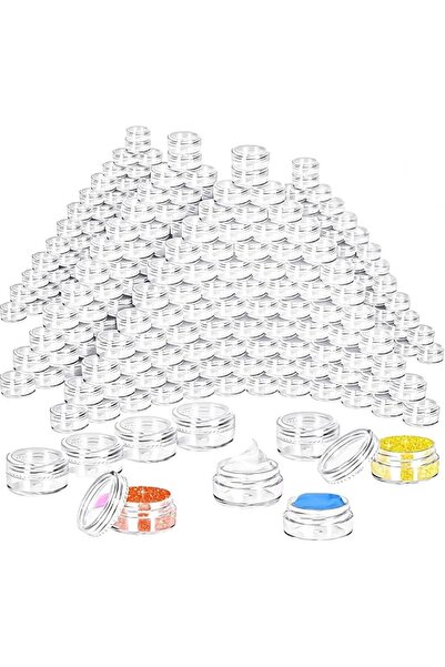 Home Zone 24 Pcs 5g Empty Plastic Containers with Clear Lids,Mini Makeup Samp...
