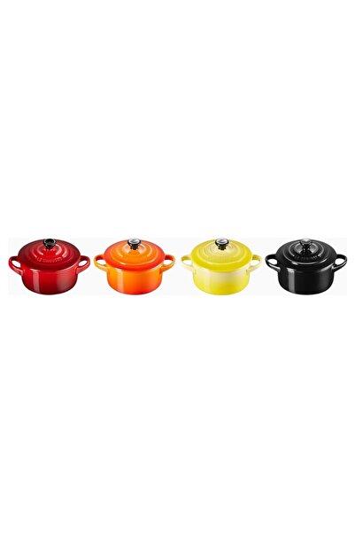 Le Creuset طقم أواني طهي سيراميك صغيرة فاخرة التصميم مكون من 4 قطع سعة 250 مل