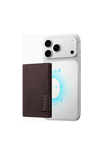 VULKIT Rfid Magsafe Compatible Leather 4 Card Magnetic Minimalist Unisex Wallet