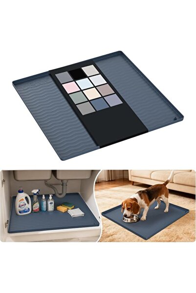 GENERAL URMONA Waterproof Silicone Under Sink Mat 55 x 55 cm, Cabinet Shelf L...